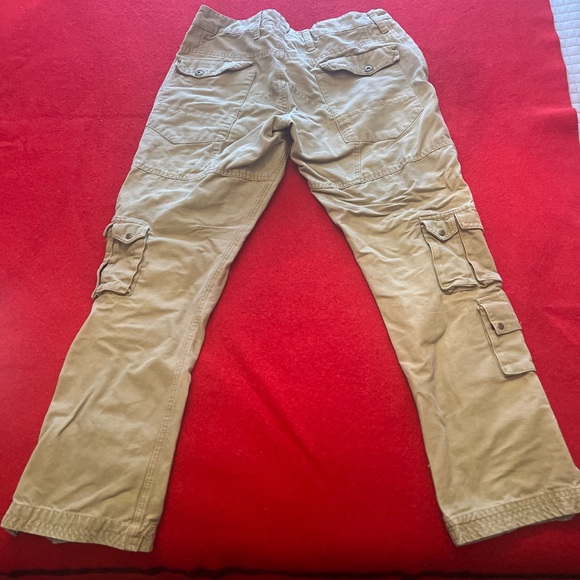 Men's Khaki Cargo Pants - Picture 2 of 3